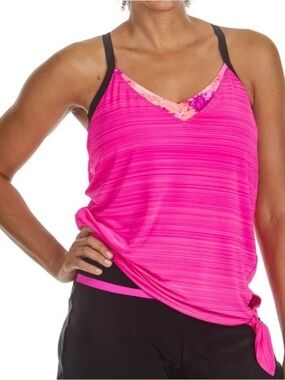 WOMENS ZEROXPOSUR layer 2-fer tank tankini swim top